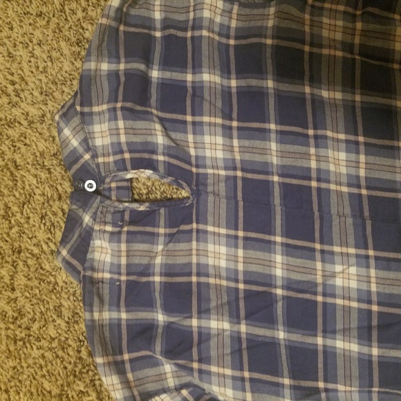 Fashion Flannel with key hole choker neckline. - Picture 5 of 5